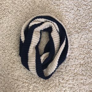 Navy and cream infinity scarf!